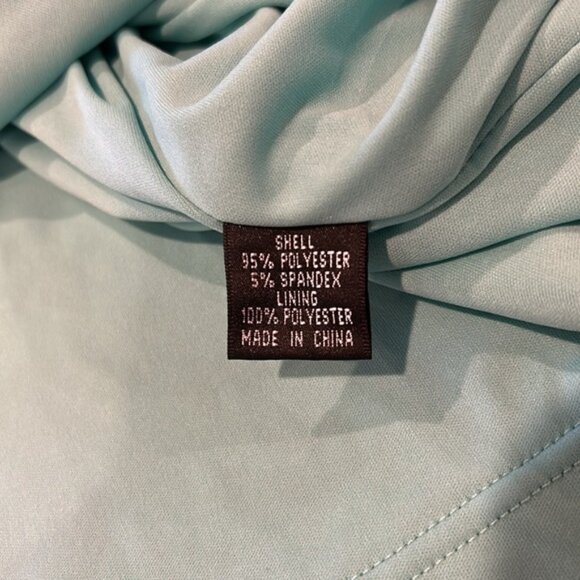 Adrianna Papell Green and Blue Print Dress Size 16W Lined Sleeveless Like New - Picture 5 of 6